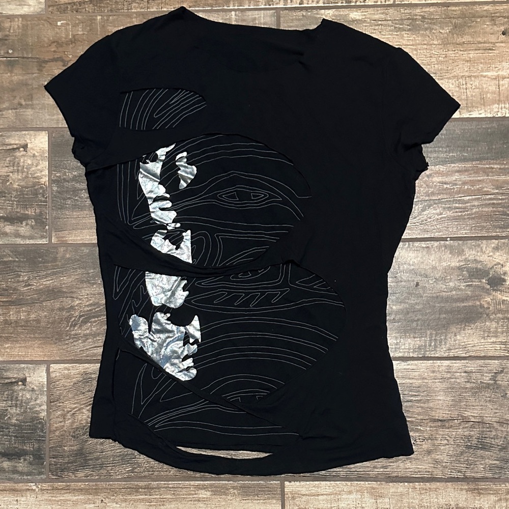 Black and Silver Women's Top